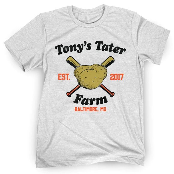 Gildan "Tony Tater Farm" Unisex T-Shirt / Gray M-2XL - Picture 1 of 2